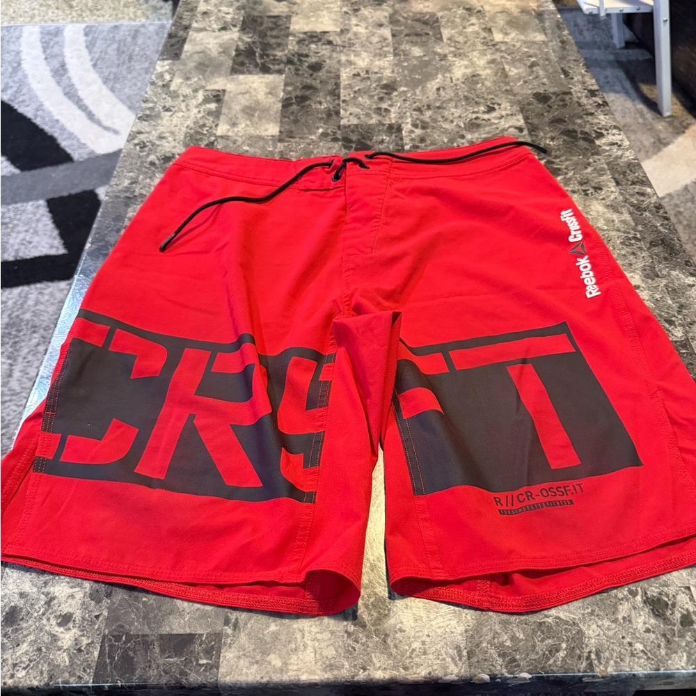 Men’s Reebok CrossFit Red Athletic Shorts size S